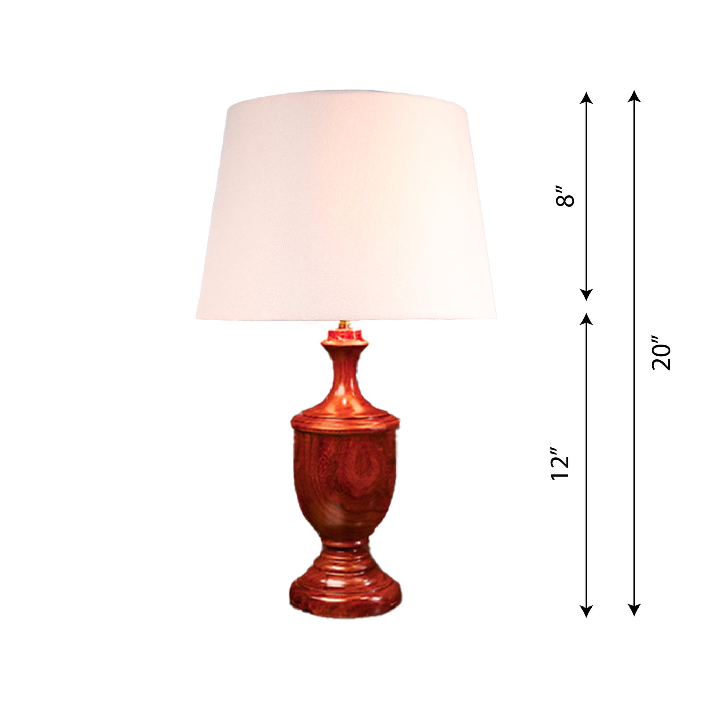 Antique-Inspired Wooden Table Lamp