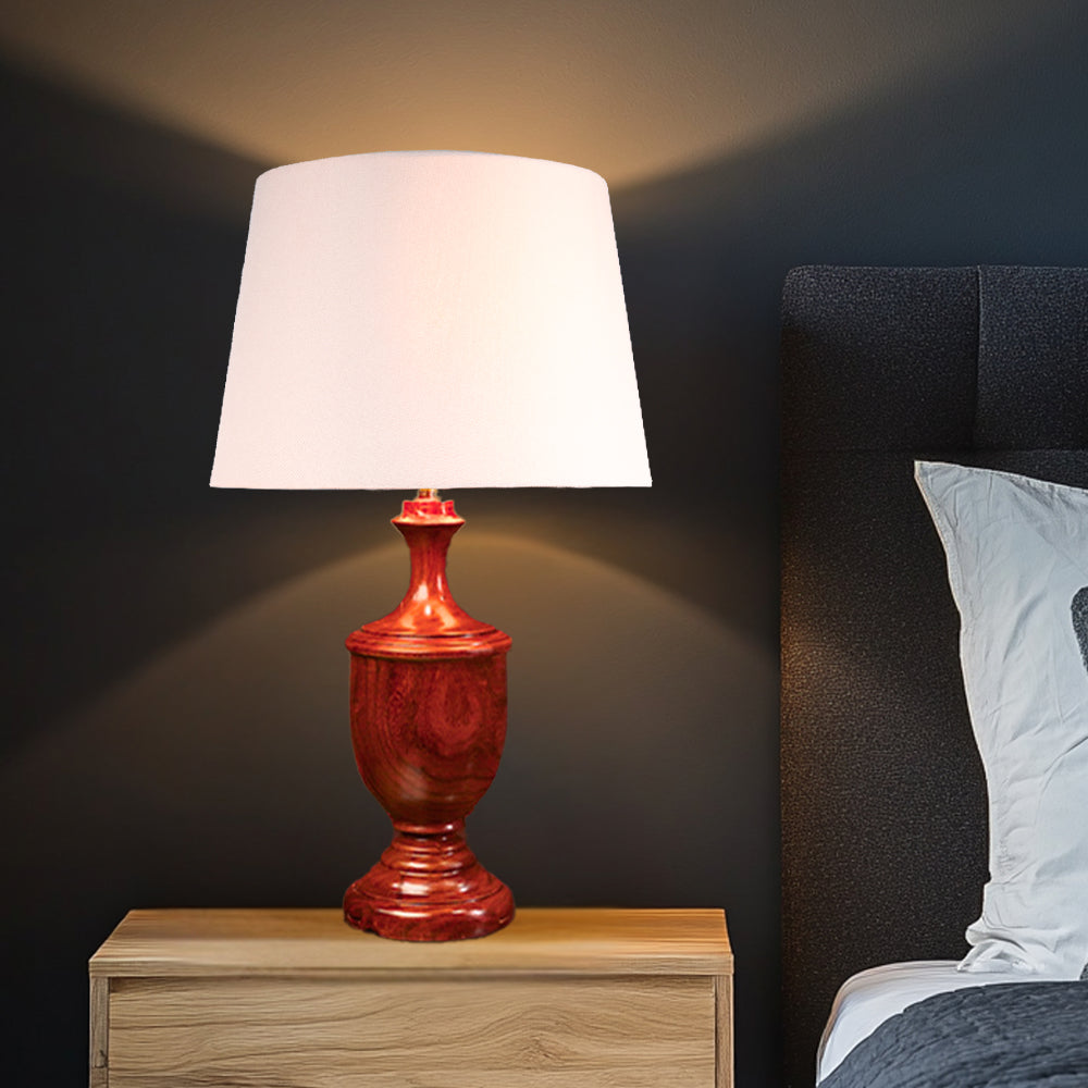 Antique-Inspired Wooden Table Lamp