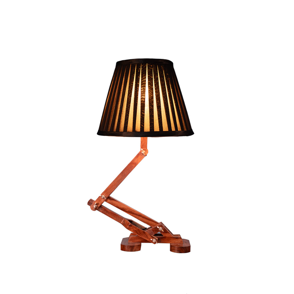 Adjustable Wooden Articulated Table Lamp